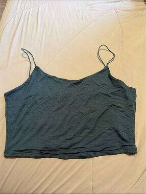 Garage Teal Spaghetti Strap Crop Camisole